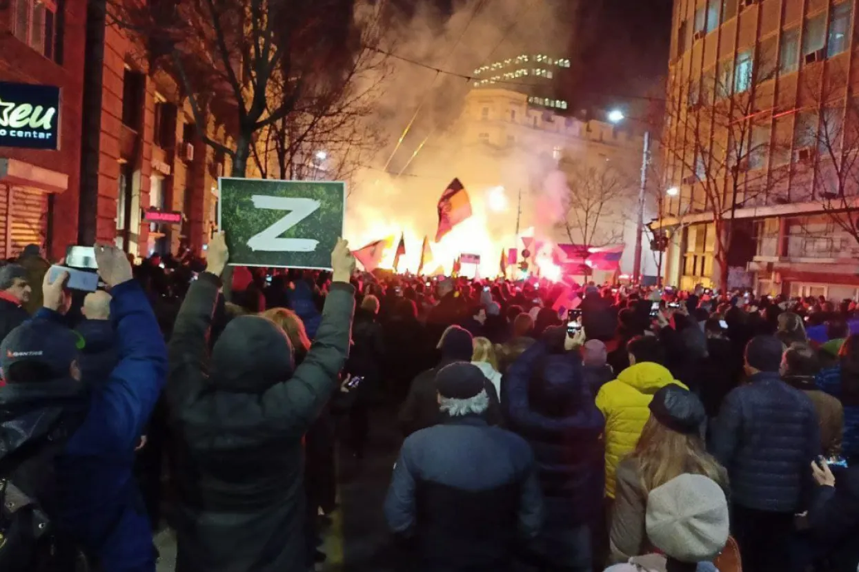 Proruski prosvjed u Beogradu (Arhiva)