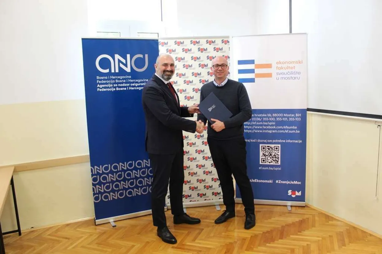 Ekonomski fakultet SUM-a i Agencija za nadzor osiguranja FBiH potpisali sporazum o suradnji