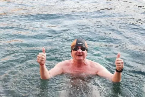 Zimsko kupanje na izvoru rijeke Šujica u jezeru Stražanj