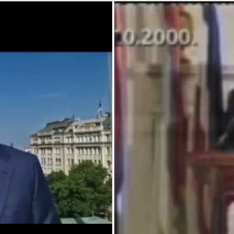 Aleksandar Vučić i Slobodan Milo&scaron;ević