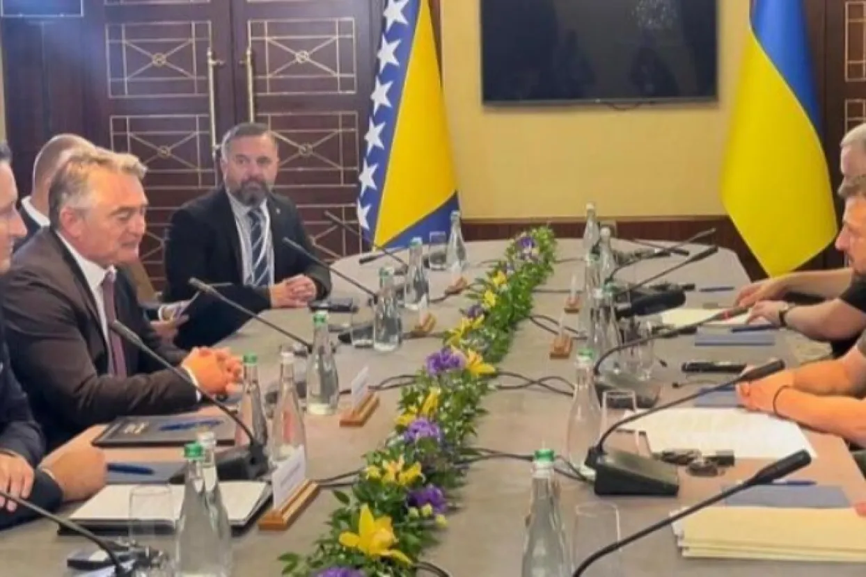 Denis Bećirović i Željko Kom&scaron;ić s Volodimirom Zelenskim