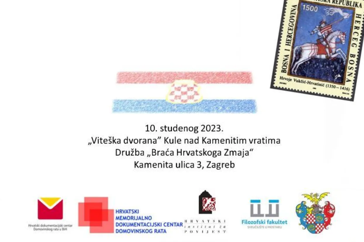 Znanstveni skup Herceg-Bosna iz povijesne perspektive održat će se 10. studenog 2023. u Zagrebu, u Viteškoj dvorani Kule nad Kamenitim vratima. <br>