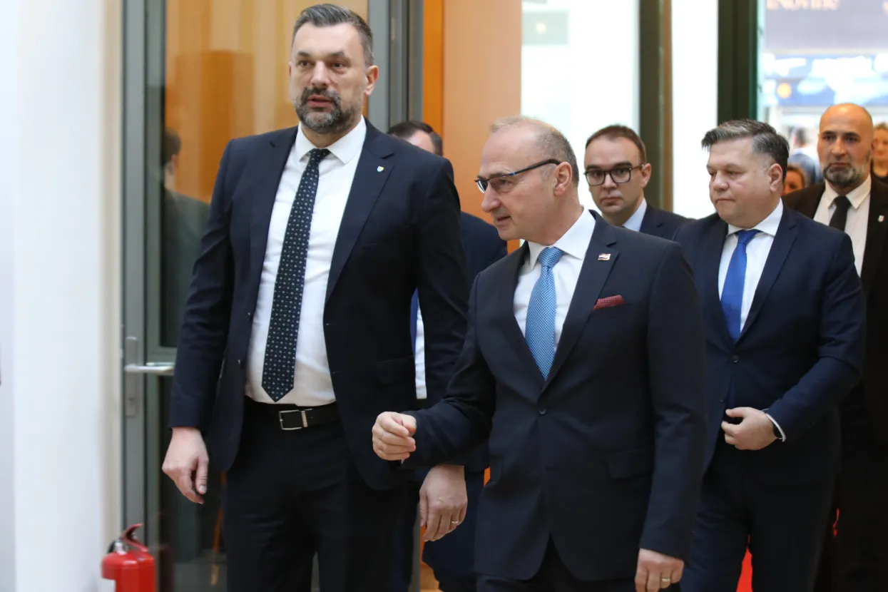 Zagreb, 21.02.2023. - Ministar vanjskih i europskih poslova Gordan Grlić Radman sastao se s ministrom vanjskih poslova Bosne i Hercegovine Elmedinom Konakovićem.&nbsp; Na fotografiji Elmedin Konaković.<br>