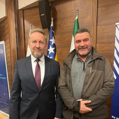 Hodžić s predsjednikom SDA, Bakirom Izetbegovićem