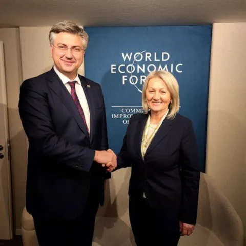 Kri&scaron;to s Plenkovićem u Davosu 