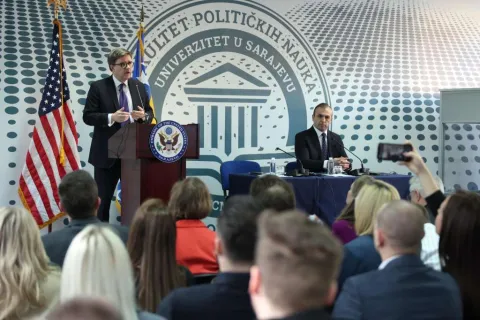 James O'Brien na predavanju studentima Univerziteta u Sarajevu 