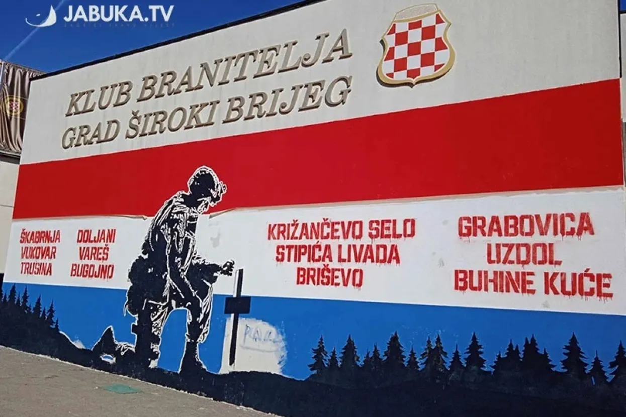 Veliki mural u &Scaron;irokom posvećenim strati&scaron;tima Hrvata u Domovinskom ratu
