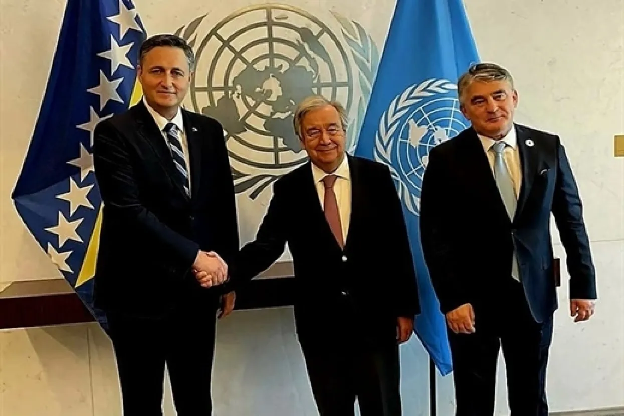 Komšić i Bećirović s Guteressom 