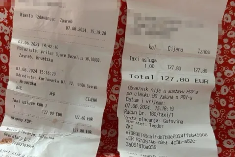 Čovjek iz BiH s obitelji naručio 2 taksija u Zagrebu. Vozili se 13 km, račun je 254 €
