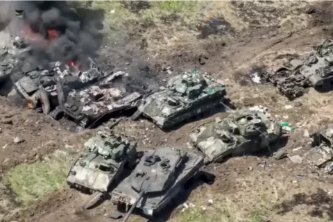 Uni&scaron;teni i zarobljeni njemački tenkovi u Ukrajini