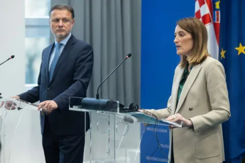 Metsola i Jandroković u Zagrebu