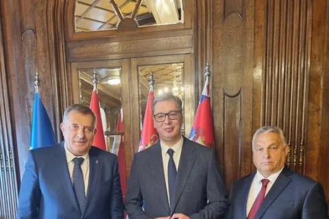 Dodik, Vučić i Orban u Beogradu