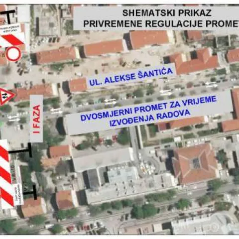 Izmjena režima prometa u Šantićevoj ulici u Mostaru