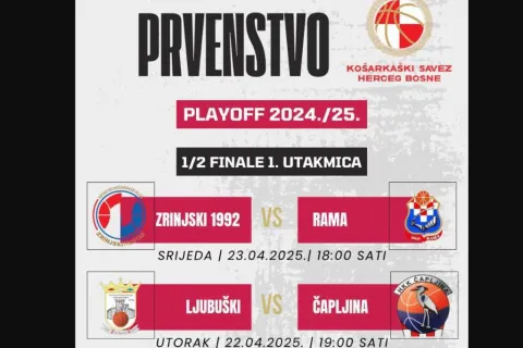 Počinje playoff košarkaškog prvenstva Herceg Bosne 