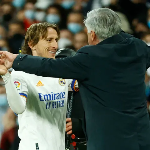 Luka Modrić i Carlo Ancelotti