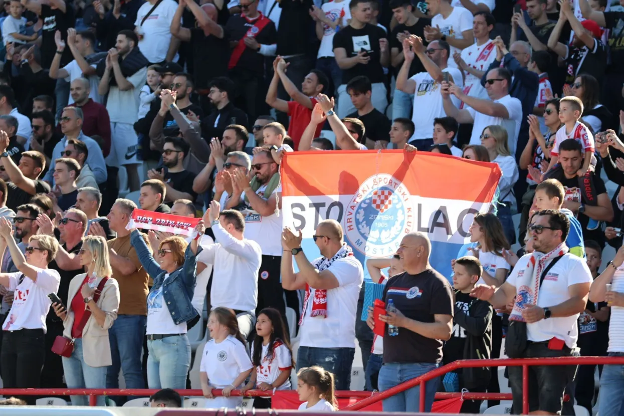 MOSTAR, 25. maja (FENA) - Nogometaši Zrinjskog novi su prvaci Bosne i Hercegovine.(Foto FENA/Branka Soldo)