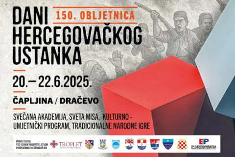 Manifestacija 'Dani hercegovačkog ustanka' od 20. do 22. lipnja