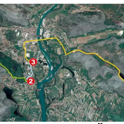 Mapa čapljinskog triatlona