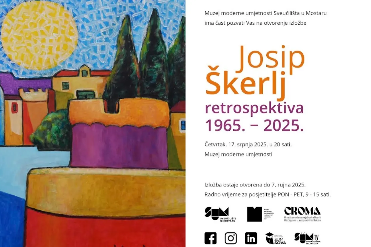 Josip Škerlj – Retrospektiva: Velika izložba u Muzeju moderne umjetnosti Sveučilišta u Mostaru