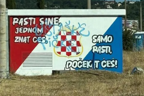 Novi incident u Stocu: Ispisana sramna poruka na zastavi hrvatskog naroda u BiH