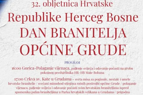Obilježavanje Dana branitelja općine Grude i 32. obljetnice Hrvatske Republike Herceg-Bosne