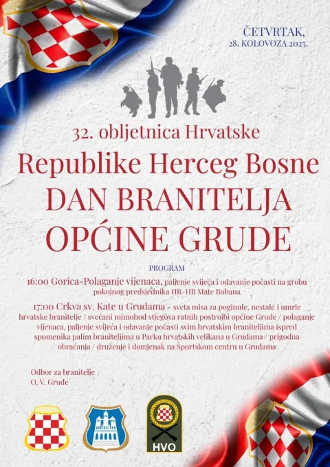 32. je obljetnica Hrvatske Republike Herceg Bosne