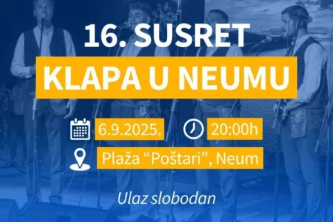 Neum domaćin 16. susreta klapa - zatvara se 'Neumsko ljeto 2025.' 