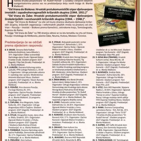 Predstavljanje dvije knjige Blanke Matković u Grudama