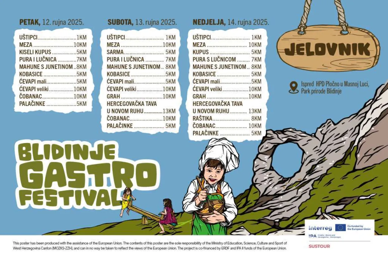 Hercegovački specijaliteti i domaći proizvodi na Gastro festivalu Blidinje