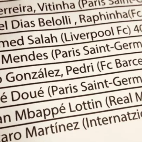 Navodni poredak u glasanju za Ballon d'Or