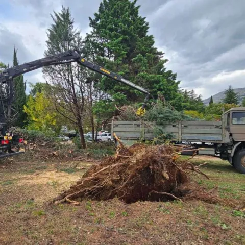 OSRH pomažu u čišćenju posljedica nevremena u Mostaru