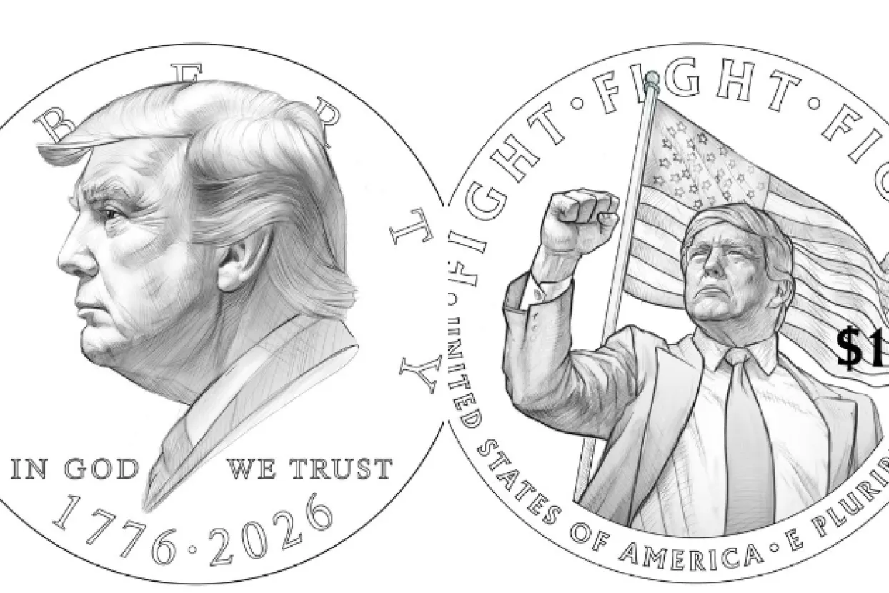 Nacrt dizajna za kovanicu s Trumpovim likom