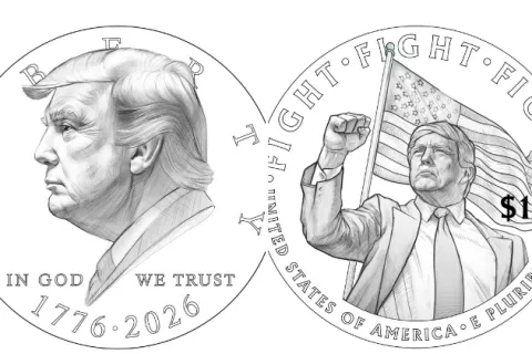 Nacrt dizajna za kovanicu s Trumpovim likom