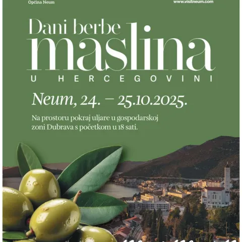 'Dani berbe maslina' 24. i 25. listopada u Neumu
