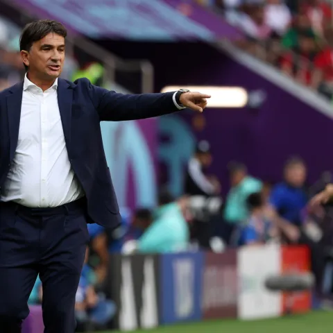 Doha, 23.11.2022.- Utakmica 1.kola F supine Svjetskog nogometnog prvenstva Katar 2022, Hrvatska - Maroko na stadionu Al. Bayt.Na fotografiji Zlatko Dalić.