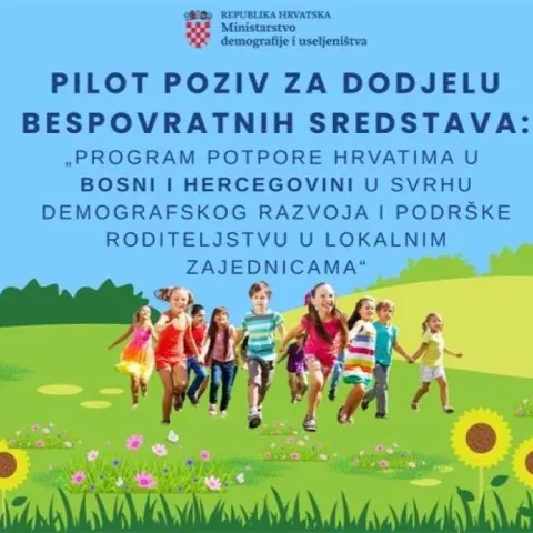 Pokrenut program potpore Hrvatima u BiH u svrhu demografskog razvoja i podrške roditeljstvu