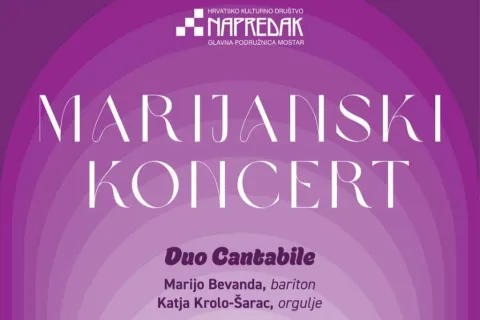 Mostar: Marijanski koncert dua 'Cantabile' u crkvi sv. Petra i Pavla