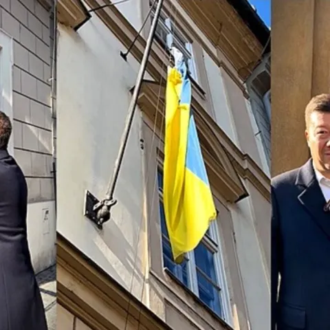 Skidanje ukrajinske zastave