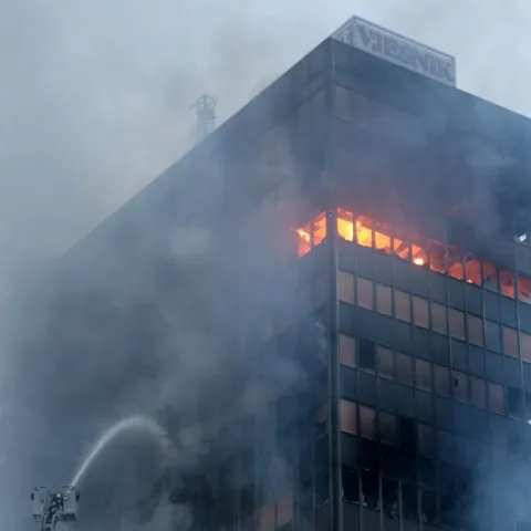 Zgrada Vjesnika u požaru