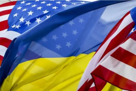 Zastave Ukrajine i SAD-a