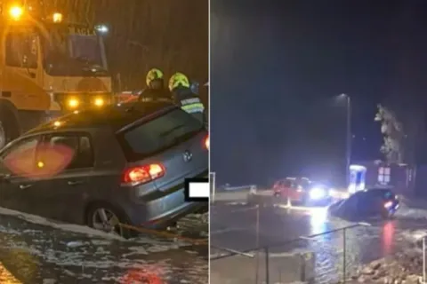 Dvije djevojke upale su automobilom u nabujali potok
