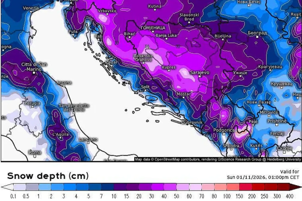 Procjena dubine snijega