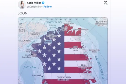 Žena Trumpovog suradnika napisala USKORO uz kartu Grenlanda