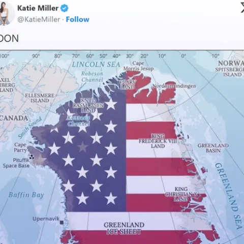 Žena Trumpovog suradnika napisala USKORO uz kartu Grenlanda