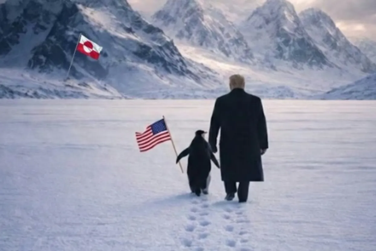Trump i pingvin