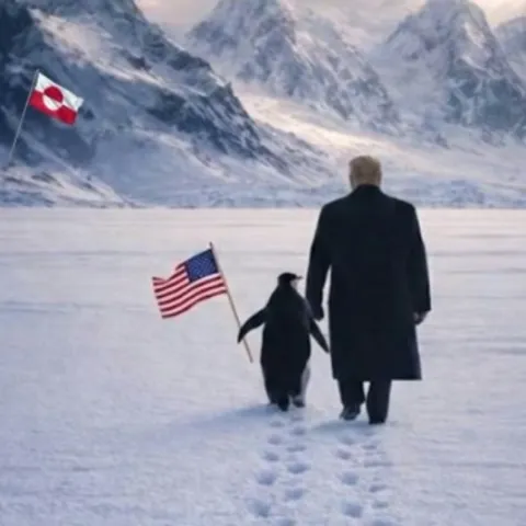 Trump i pingvin