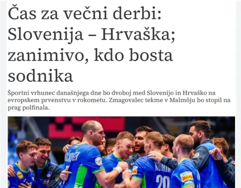 Naslov u slovenskom mediju