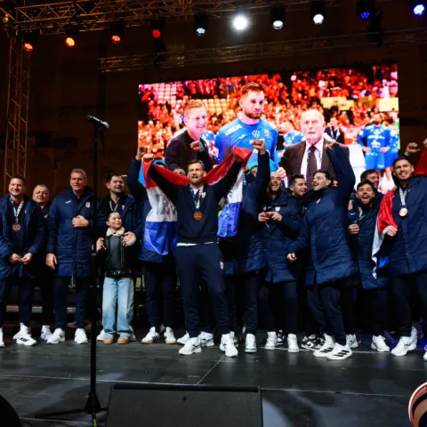 Doček hrvatskih rukometa&scaron;a