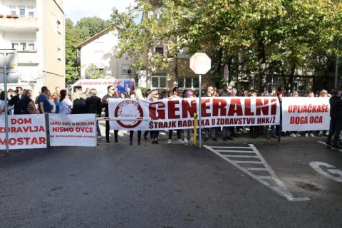&Scaron;trajk zdravstvenih radnika u HNŽ