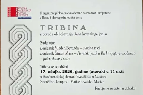 U Mostaru tribina u povodu obilježavanja Dana hrvatskog jezika